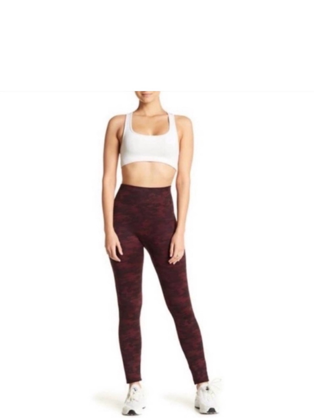 Spanx Look‎ at Me Now Wine Camo Leggings M